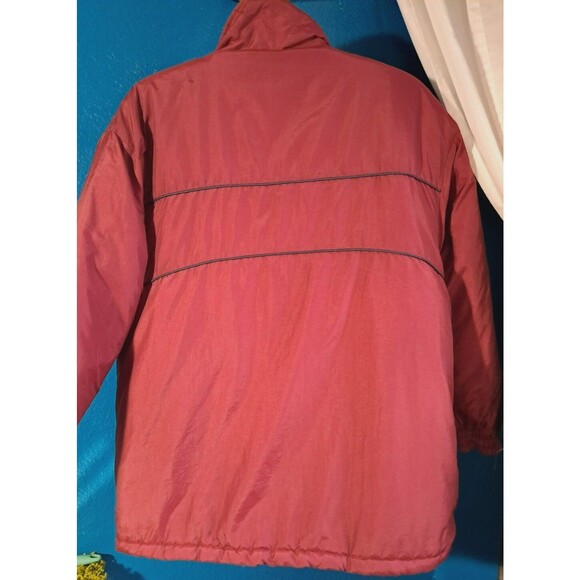 Men's Large Maroon Insulated Coat Parka Habands Polar Man Arctic - Picture 3 of 11